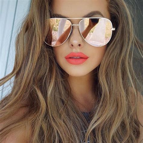 Women's Rose Gold Designer Sunglasses .